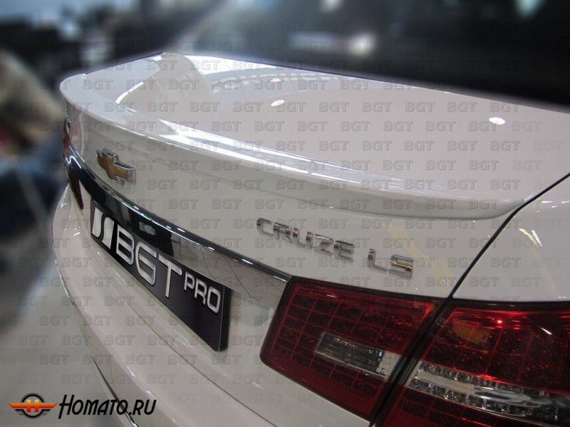 Спойлер (лип) на кромку крышки багажника для Chevrolet Cruze | Некрашеный
