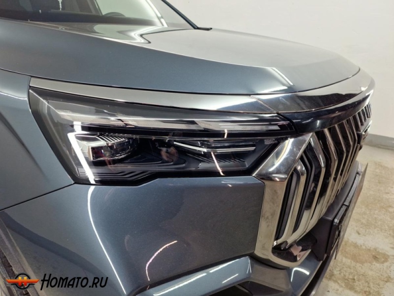 Накладки на фары для Geely Okavango 2023+ | 2 штуки, декор