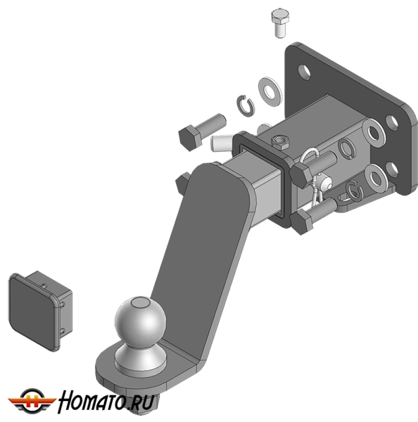 Фаркоп TANK 400 2023- | шар E - быстросъемный под квадрат, нагрузка 75/2000 | MOTODOR | 93115-E