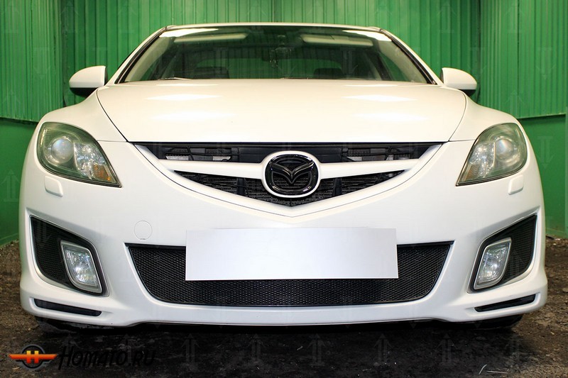 Защита радиатора для Mazda 6 GH SPORT (2007-2010) дорестайл | Премиум