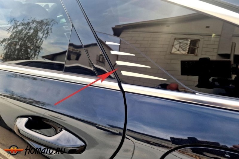 Накладки на задние боковые хром элементы для Kia ProCeed 2018-2025 | 2 штуки, декор