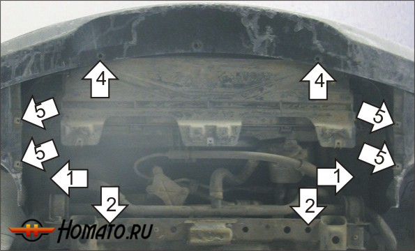 Защита картера BMW 3 (e90) 2008-2011 | радиатор, 2 мм, сталь | MOTODOR | 00226