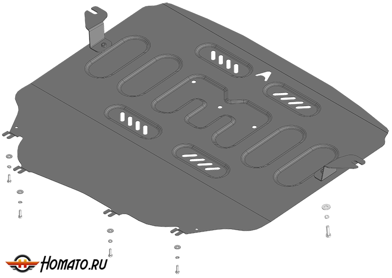 Защита картера Gac GS3 2024- | двигатель + КПП, 1,5 мм, сталь | АвтоСтандарт | 57805