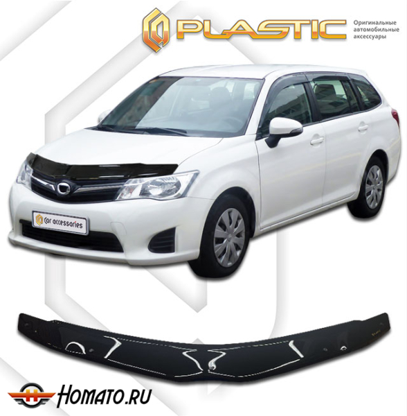 Дефлектор капота Toyota Corolla Fielder 3 2012-2015 (NZE160) | черный
