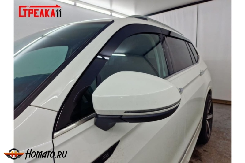 Дефлекторы Фольксваген Тигуан Л 2017+/2020+ (Китай) | из 6 частей, премиум, плоские, 2D