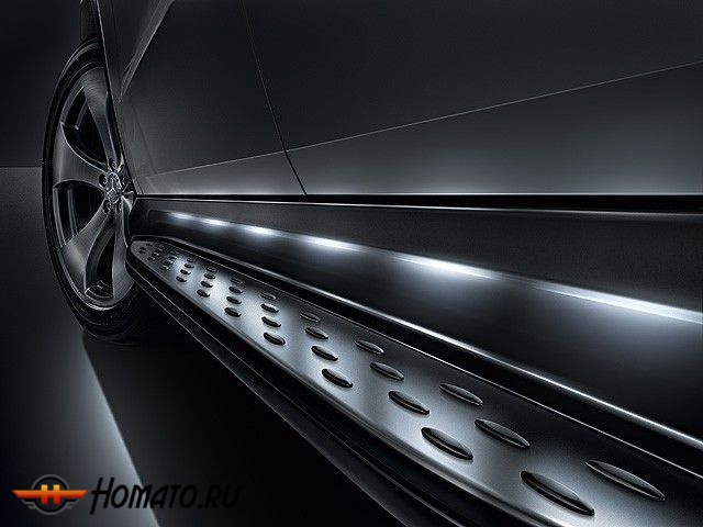 Пороги OEM со LED подсветкой для Mercedes GLE Coupe 2015+ (C292)