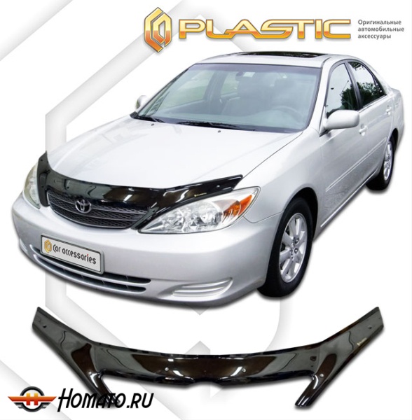Дефлектор капота Toyota Camry 30 2001-2003 (ACV30,35) | exclusive, черный