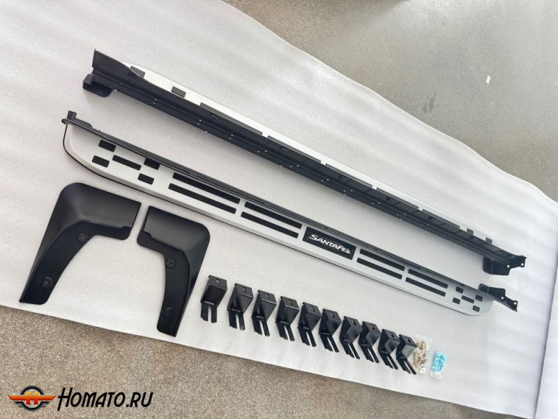 Пороги для Хендай Санта Фе 5 2024+ | с брызговиками