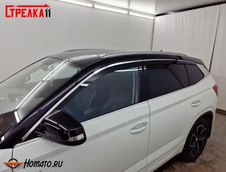 Дефлекторы Skoda Kamiq | премиум, плоские, 2D