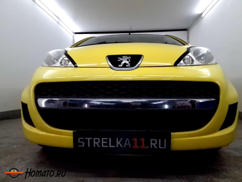 Накладки на капот для Пежо 107 2005-2015 | 2 штуки, декор