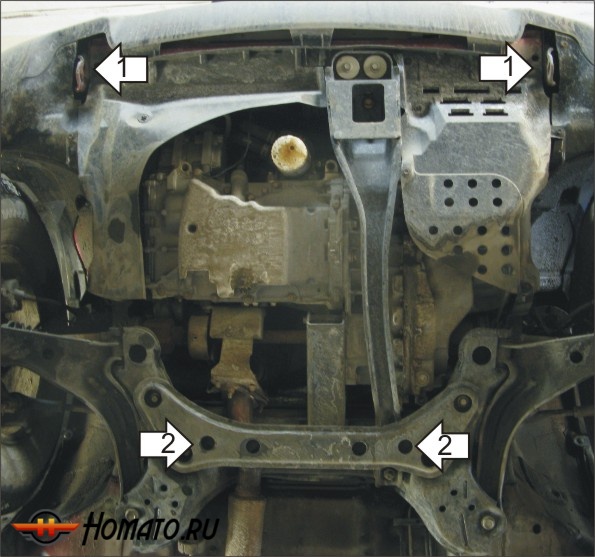 Защита картера Ford Escape 2001-2007 | двигатель + КПП, 2 мм, сталь | MOTODOR | 00738