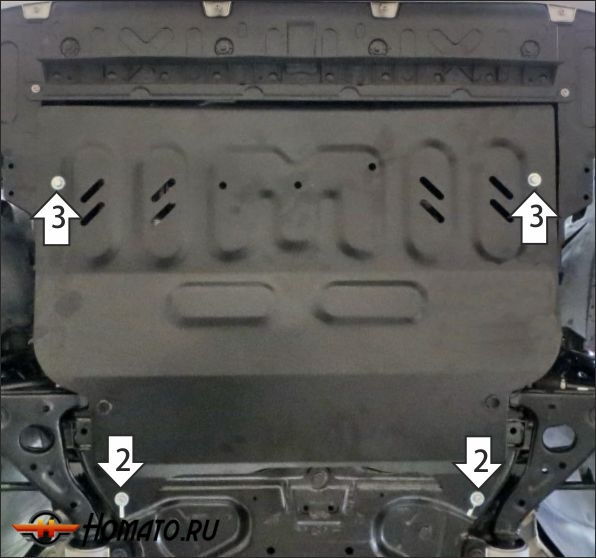 Защита картера Gac GS5 2019- | двигатель + КПП, 1,5 мм, сталь | АвтоСтандарт | 57801