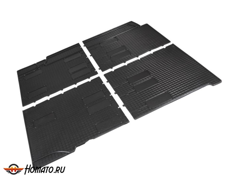 Коврики для VW T6 2015+ | СЕТКА, резиновые, с бортами, Seintex