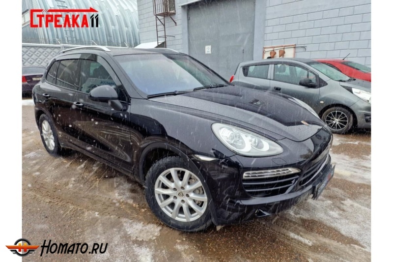 Дефлекторы Porsche Cayenne 2 (958) 2010-2018 | премиум, плоские, 2D