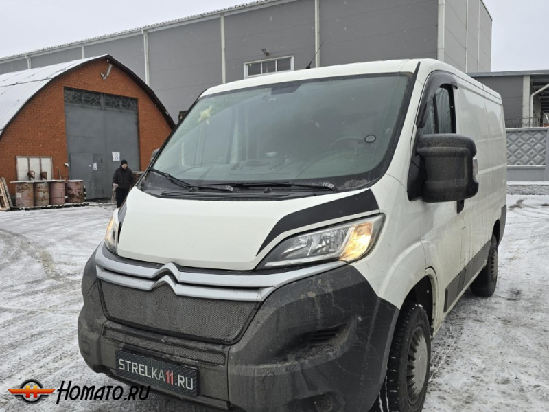 Накладки на капот для Citroen Jumper (290/295) 2016+ | 2 штуки, декор