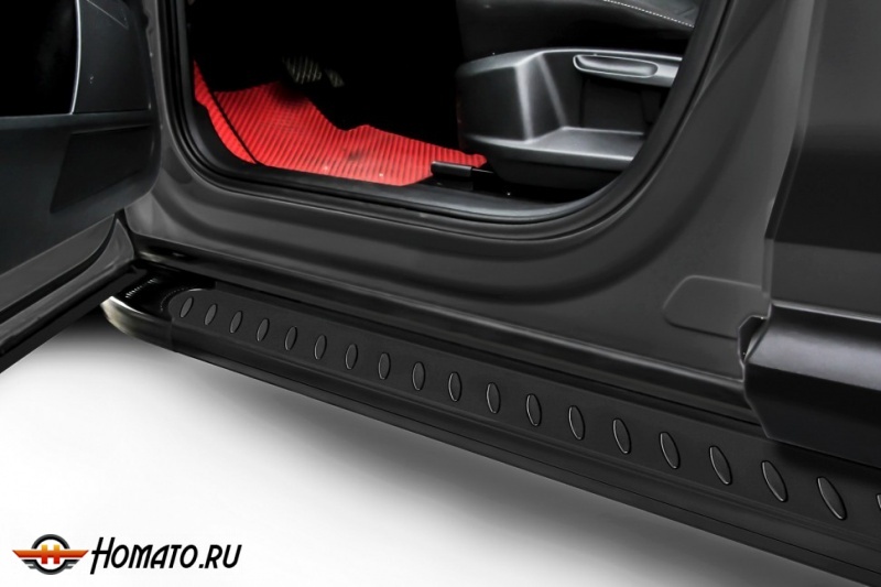 Пороги алюминиевые Honda CR-V 4 ( двигатель 2.0 L) (2011-2015) | Slitkoff
