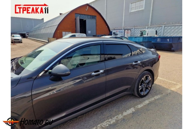 Дефлекторы KIA K5 2020- | премиум, плоские, 2D