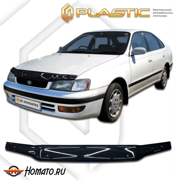 Дефлектор капота Toyota Carina E 1992-1997 (T190-T195) | черный