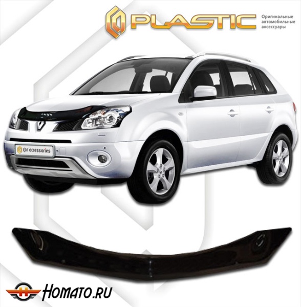 Дефлектор капота Renault Koleos 1 2008-2010 | черный