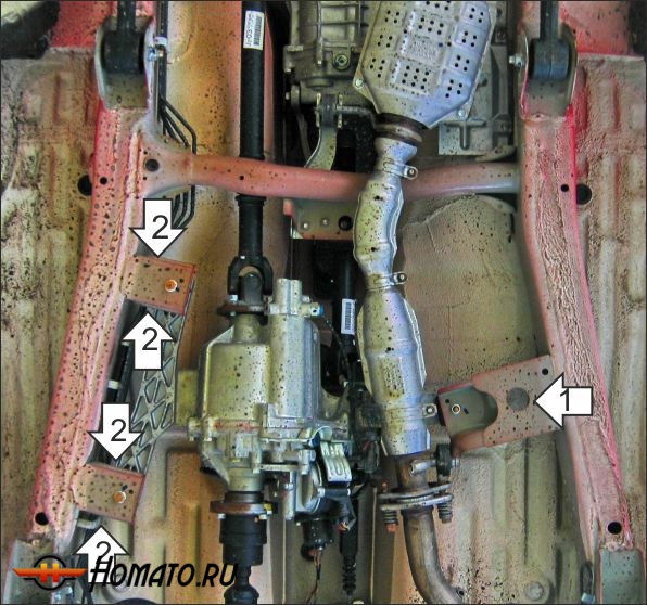 Защита картера Suzuki Jimny 1998-2005 | раздатка, 2 мм, сталь | MOTODOR | 72405