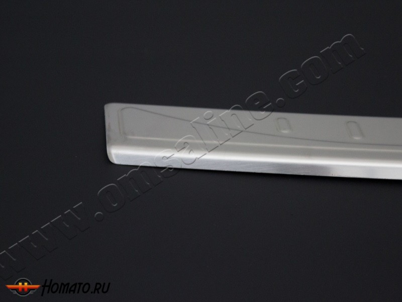 Накладка на задний бампер для Volvo XC90 2015+ | матовая нержавейка
