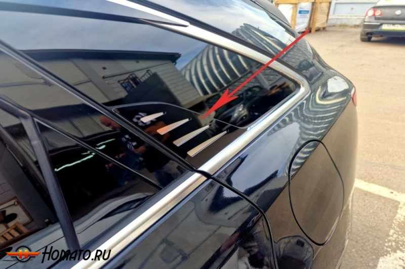 Накладки на задние боковые хром элементы для Kia ProCeed 2018-2025 | 2 штуки, декор