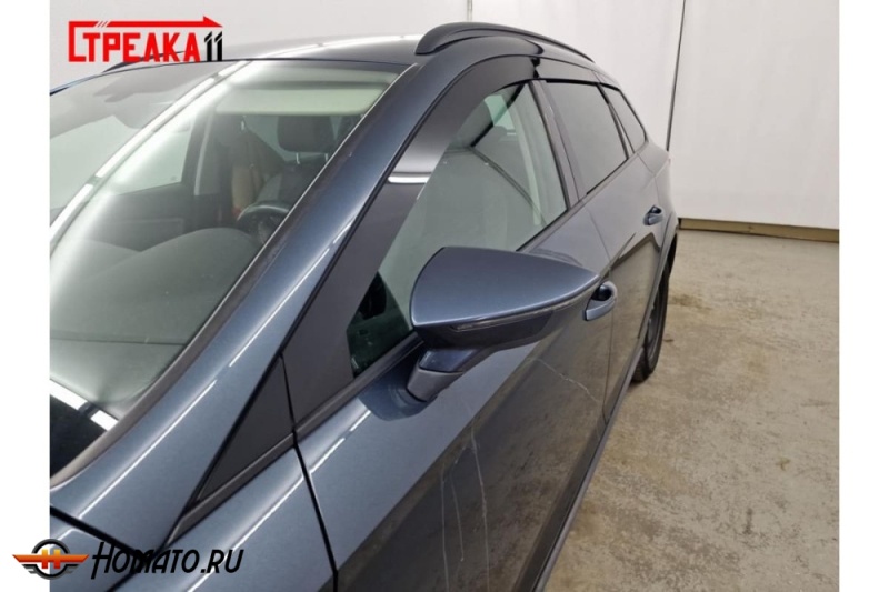 Дефлекторы Seat Leon 3 универсал 2012-2018 | премиум, плоские, 2D