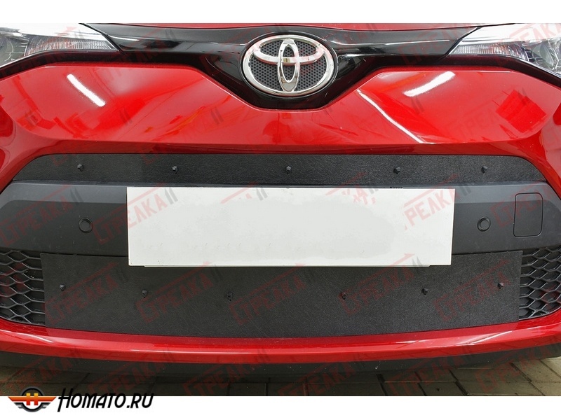 Зимняя защита радиатора Toyota C-HR 2020+ рестайл | на стяжках