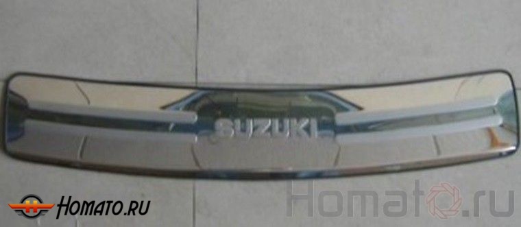 Накладка на задний бампер, нерж., с логотипом для SUZUKI SX 4 "06-/"10-