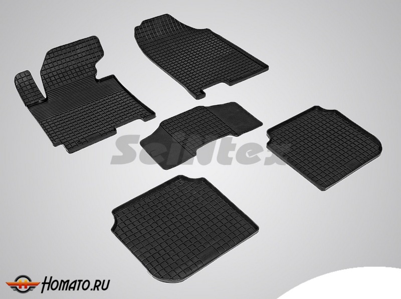 Коврики для Hyundai Elantra V 2011-2015 | СЕТКА, резиновые, с бортами, Seintex