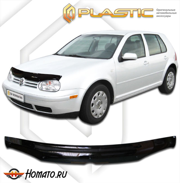 Дефлектор капота Volkswagen Golf 4 1997-2003 | черный