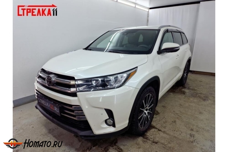 Дефлекторы Toyota Highlander 3 2013-2020 | премиум, плоские, 2D