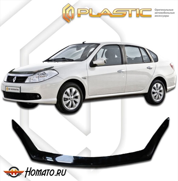 Дефлектор капота Renault Symbol 2008-2012 | черный