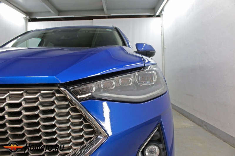 Накладки на фары для Хавал Ф7 2019-2024 | 2 штуки, декор