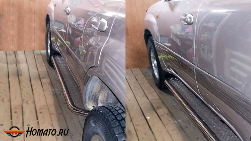 Пороги подножки Lexus LX470 2002-2007 | алюминиевые или нержавеющие
