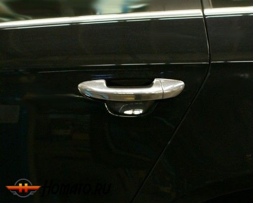 Накладки на дверные ручки, нерж., 4 двери для VW Passat «B6»