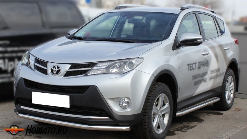 Пороги подножки Toyota Rav4 XA40 2013-2019 | алюминиевые или нержавеющие