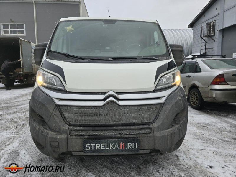 Накладки на капот для Fiat Ducato (290) 2014+ | 2 штуки, декор
