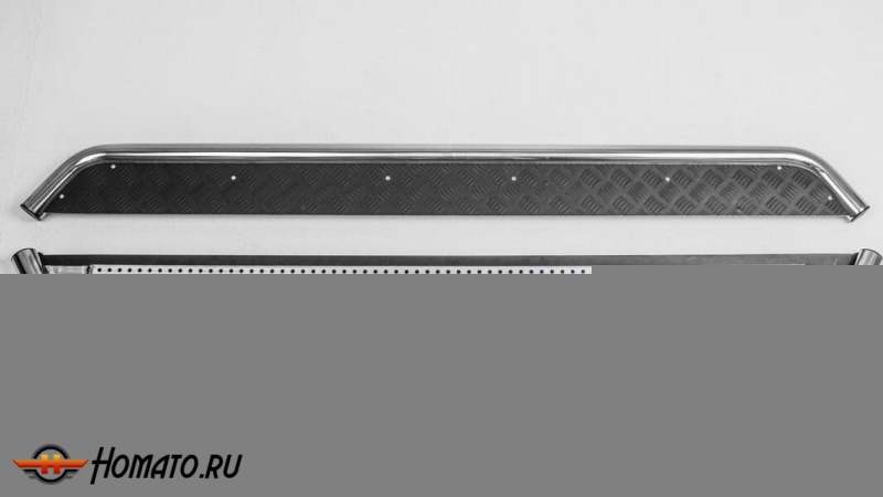 Пороги подножки Mitsubishi Pajero 3 (без штатных порогов) | алюминиевые или нержавеющие
