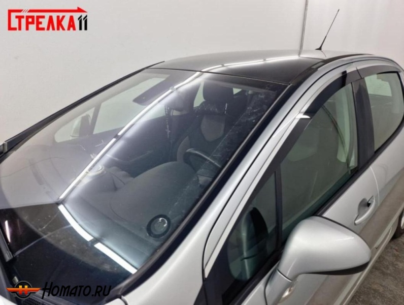 Премиум водостоки дефлекторы лобового стекла Пежо 308 (Т7) 2007-2014