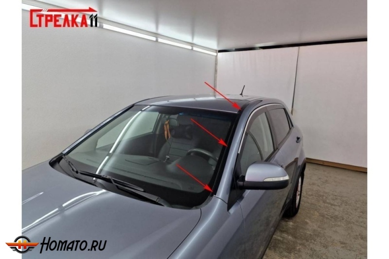 Премиум водостоки дефлекторы лобового стекла Ssang Yong Actyon (C200) 2010+/2014+