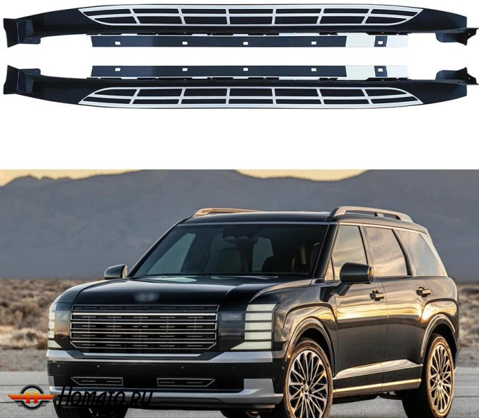 Пороги OEM для Hyundai Palisade 2 (LX3) 2025+ | версия 2