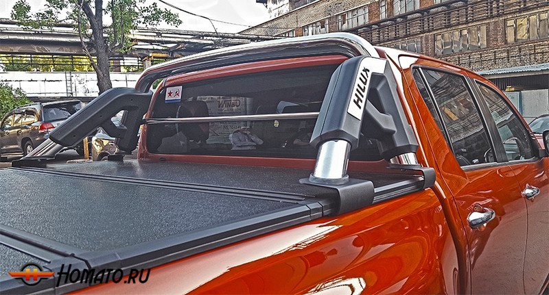 Крышка кузова из 3 секций на Toyota Hilux 2015+ | с подсветкой