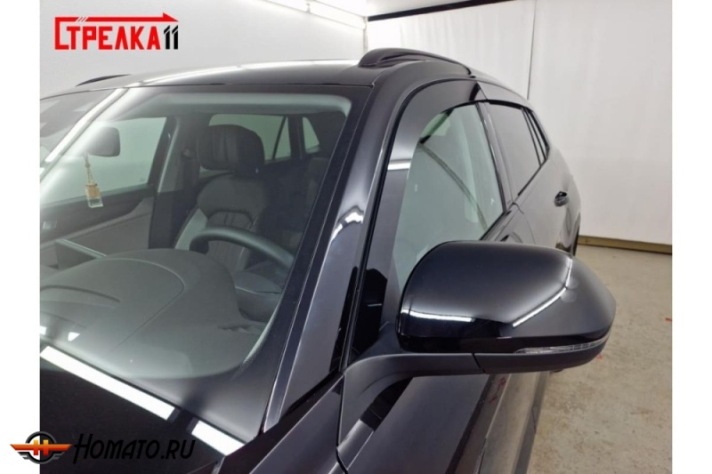 Дефлекторы Volkswagen Teramont X | премиум, плоские, 2D