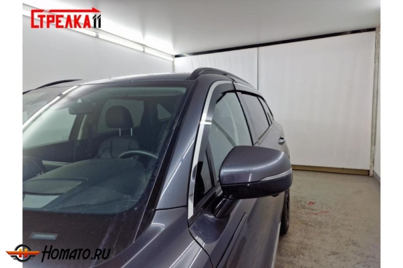 Дефлекторы KIA Sorento 4 2020-/2023- | премиум, плоские, 2D