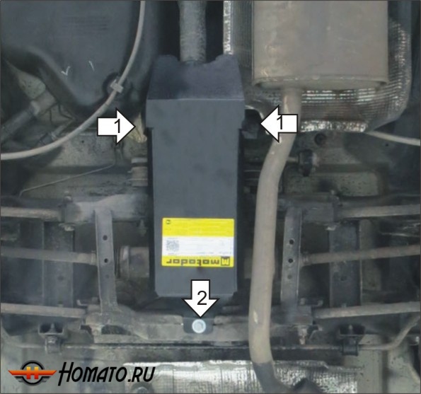 Защита картера Renault Duster 2015-2020 | задний дифференциал, 2 мм, сталь | MOTODOR | 01732