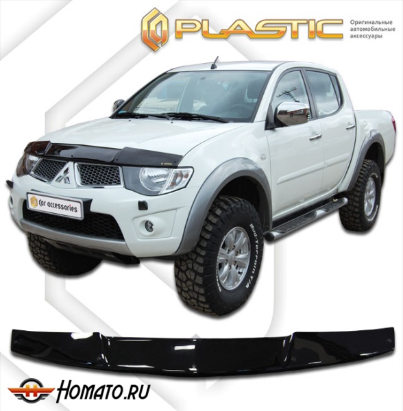 Дефлектор капота Mitsubishi L200 4 2007-2015 | черный