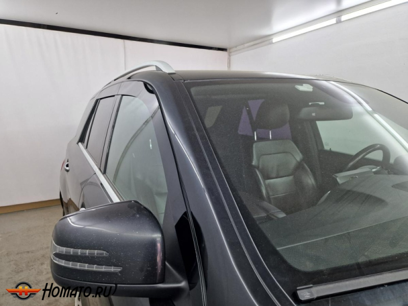 Дефлекторы Mercedes M-class (W166) 2012-2015 | из 4 частей, премиум, плоские, 2D