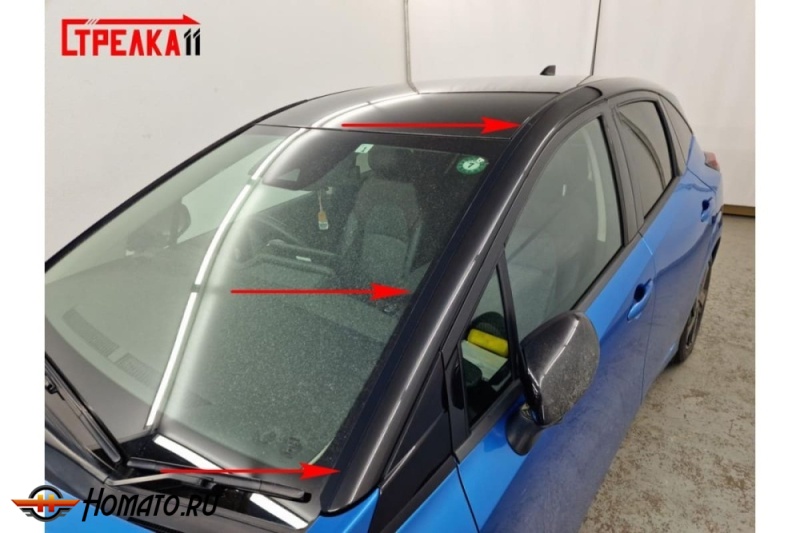 Премиум водостоки дефлекторы лобового стекла Ниссан Аура 2021+/2024+