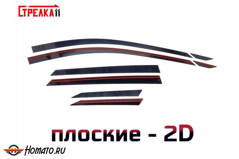 Дефлекторы Evolute i-Joy 2022-2025 | из 8 частей, премиум, плоские, 2D